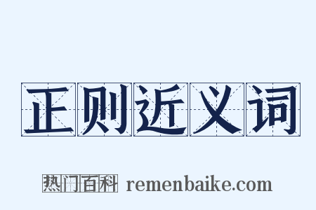 正则近义词是什么意思的图片